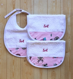 Babero y Babitas de Toalla Personalizados