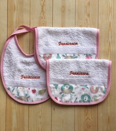 Babero y Babitas de Toalla Personalizados - Para Mimarte