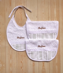 Babero y Babitas de Toalla Personalizados