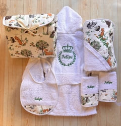 Set de Accesorios en Gabardina Estampada - tienda online