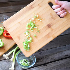 tablas para cortar verduras de bambu