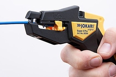 PELACABLE AUTOMÁTICO P/ CONDUCTORES Y HEBRAS DE 0,2 A 6 MM2- CORTADOR LATERAL DE HASTA 2,5 MM2 Y TOPE DE LONGITUD DE 6 A 15 MM- MARCA JOKARI, MODELO SUPER 4 PRO - tienda online