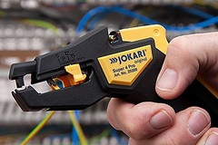 Imagen de PELACABLE AUTOMÁTICO P/ CONDUCTORES Y HEBRAS DE 0,2 A 6 MM2- CORTADOR LATERAL DE HASTA 2,5 MM2 Y TOPE DE LONGITUD DE 6 A 15 MM- MARCA JOKARI, MODELO SUPER 4 PRO