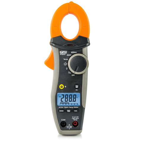 Pinza amperimétrica CA/CC TRMS 600A CAT IV con medida de temperatura - HT9015 TRMS HT