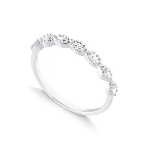 ANEL COM ZIRCÔNIAS PRATA 925