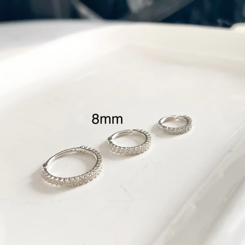 PIERCING HELIX ARGOLA ARTICULADA PRATA 925 | 8MM | REF P30