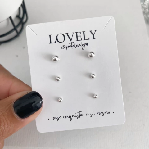 BRINCO TRIO BOLINHAS PRATA | REF B61