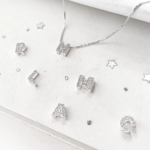 COLAR LETRA INICIAL | REF C127 | PRATA 925 - comprar online