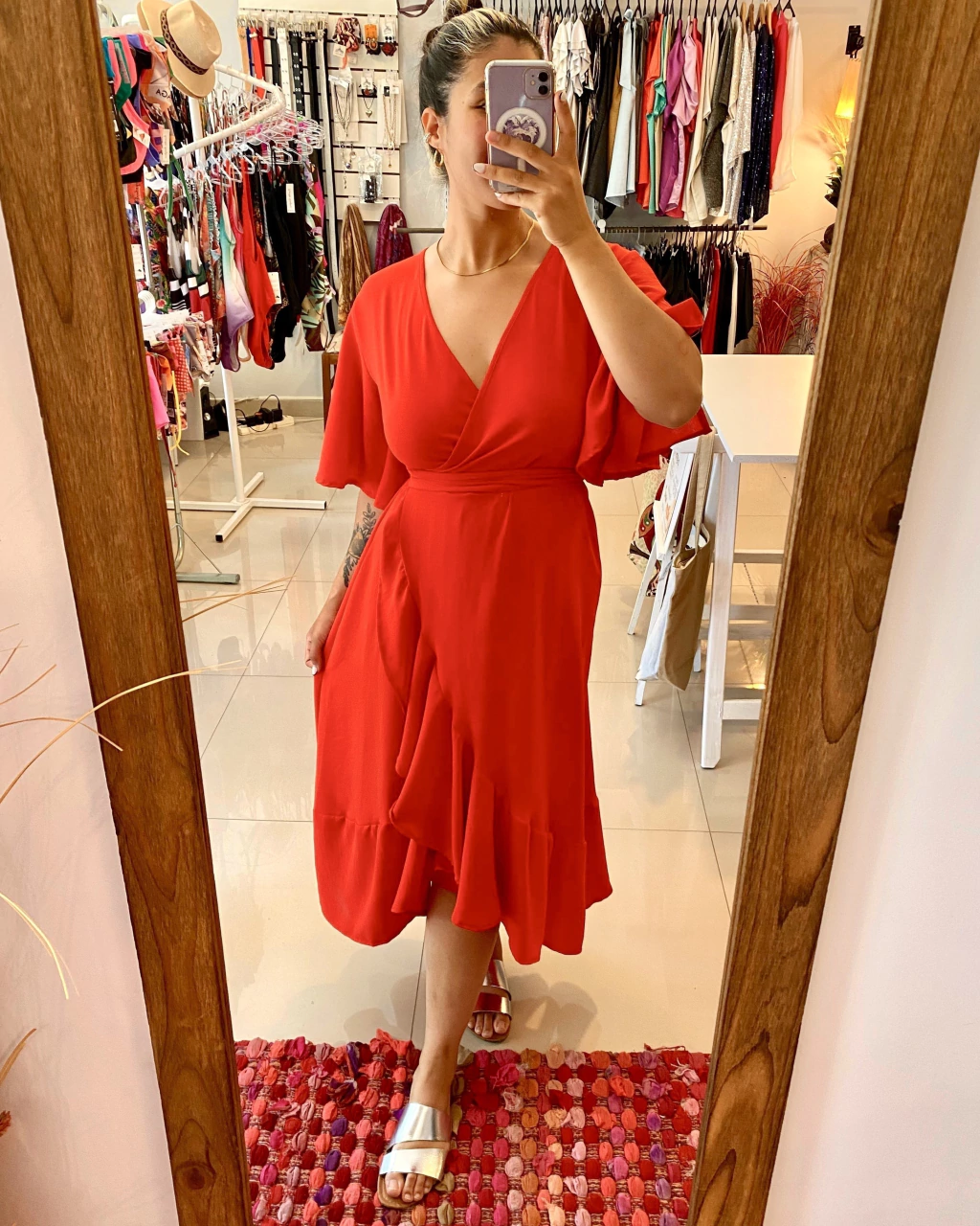Vestido Pareo Coruña Rojo. Cód. MIR015