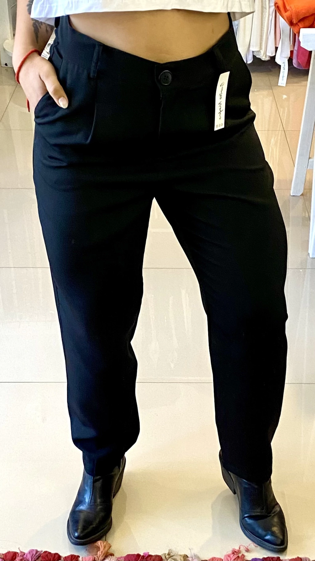 Pantalón Sastrero Semi Recto Negro. Cód. BL21