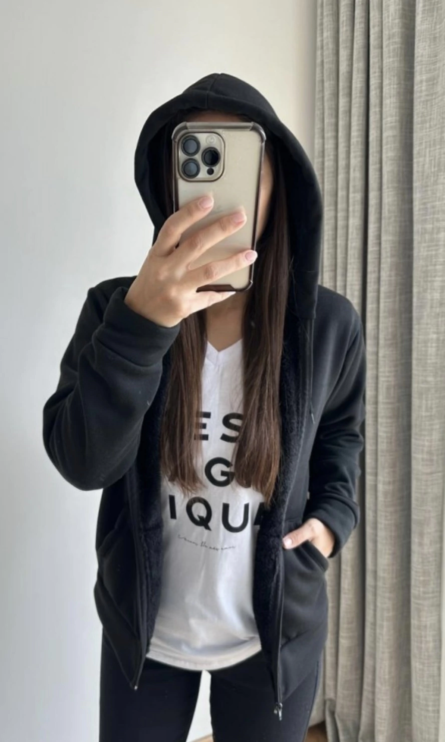 Campera con Piel Black. Cód. BL28