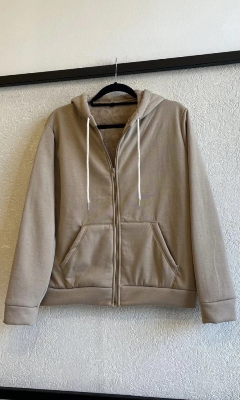 Campera con Piel Beige. Cód. BL28
