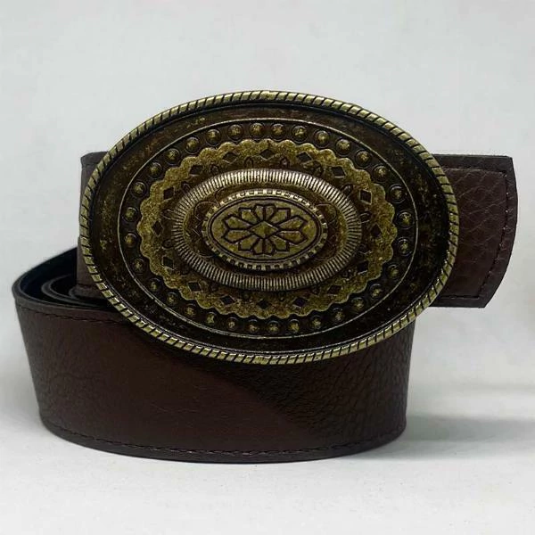 Cinto Faja Chocolate Hebilla Ovalada. Cod. 393