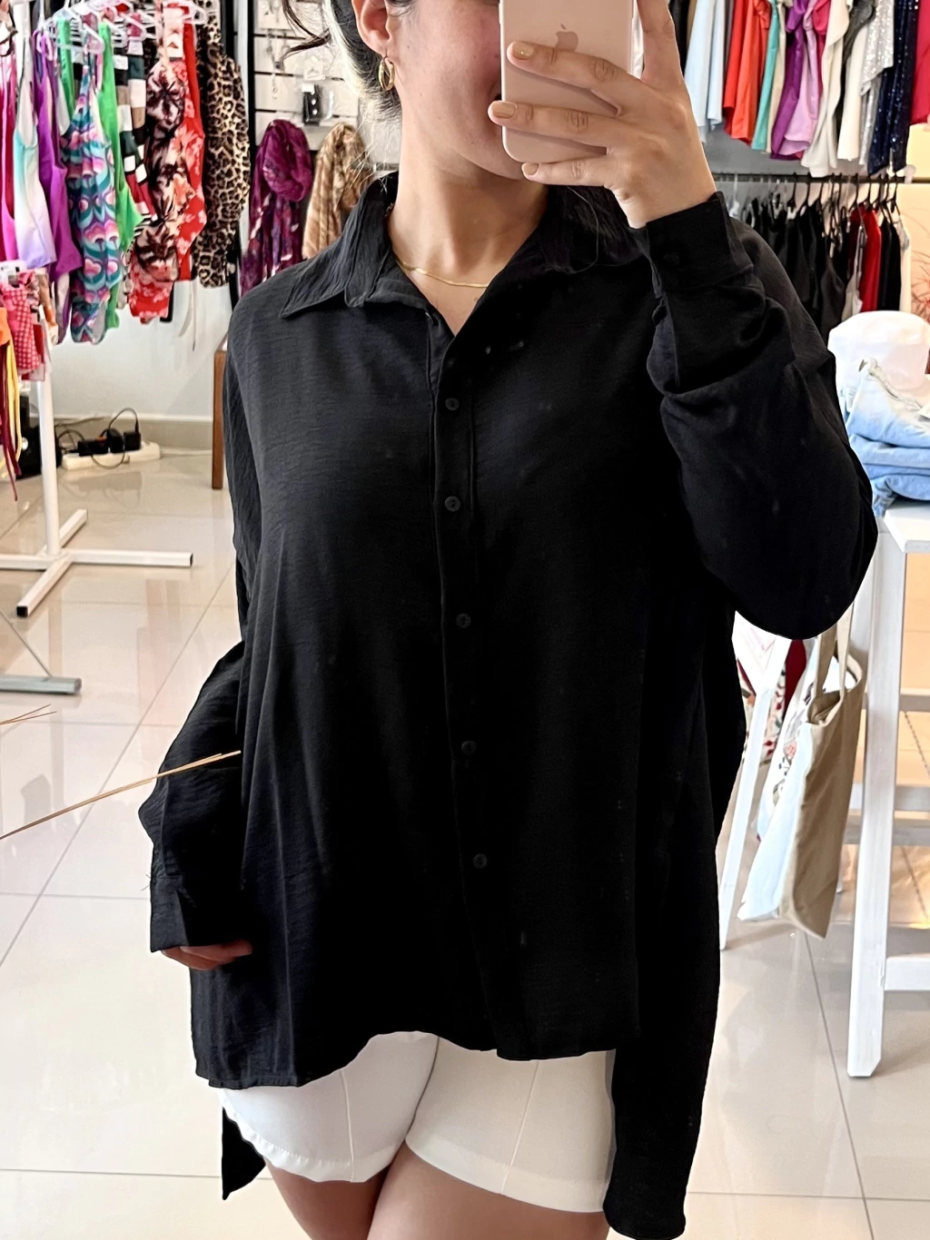 Camisa Bento Negro. Único Talle. Cód. BLK5064TU