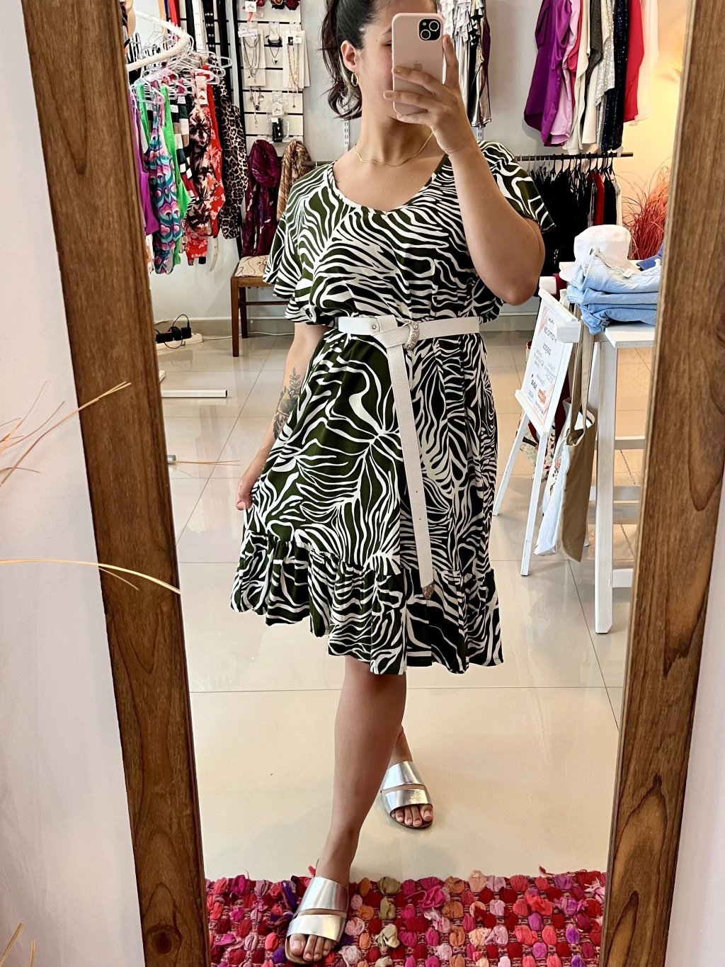Vestido Opalo Verde. Único Talle. Cód. BT29TU