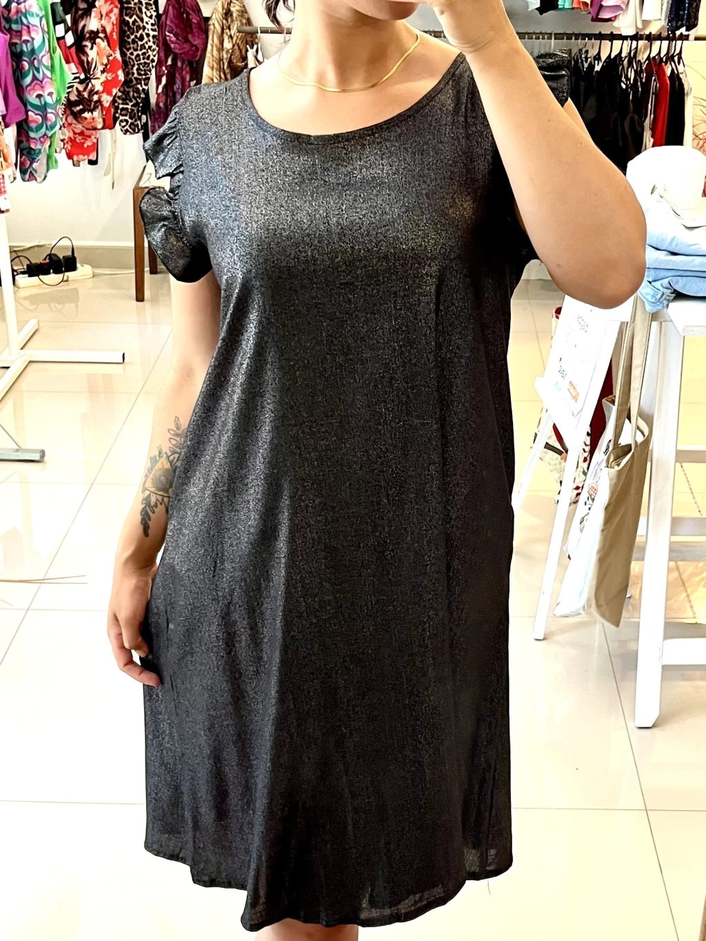 Vestido Perla Black. Único Talle. Cod. BT28TU