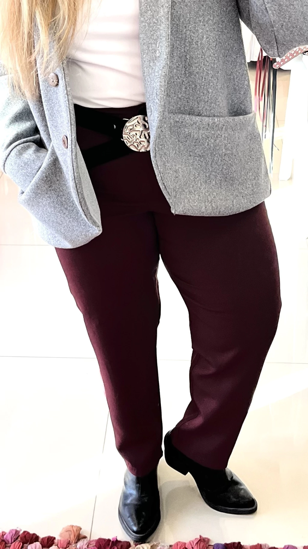 Pantalón Sastrero Semi Recto Bordo. Cód. BL21