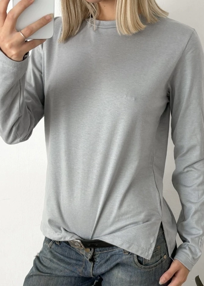 Remera Manga Larga Ivy Grey. Cód. BK245