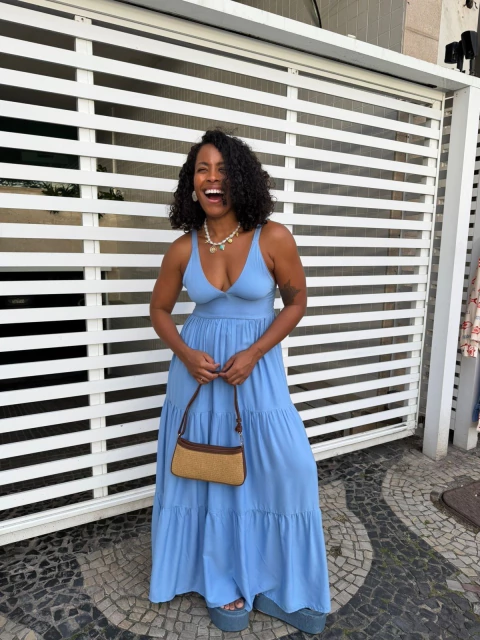 Vestido Tulipa Azul - comprar online