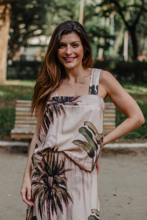 Blusa Feminino Alça Grossa Flora - comprar online