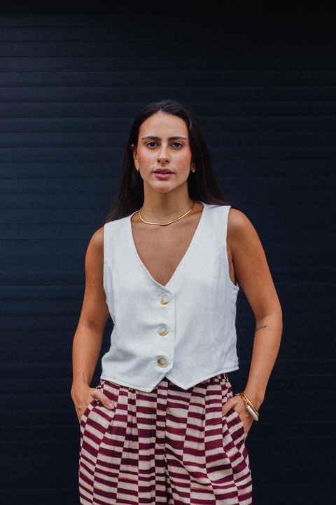 Colete Liza Branco - comprar online