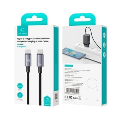 Cable de carga rápida Usams SJ661 Tipo C a Tipo C 60W Aleación de Aluminio 1.20m - kiut tecnostore online