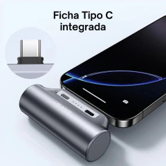 Power Bank Mini Usams 3000mAh USB-C para Carga de Emergencia - KIUT Accesorios Tech 