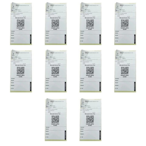 Caja X 10 Rollo Etiqueta Térmica Troquelada 100x190mm x 245 unidades