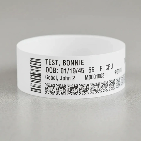 Pack X3 Rollos Pulseras Térmico Directo 200 Unidades Por Roll Blanco