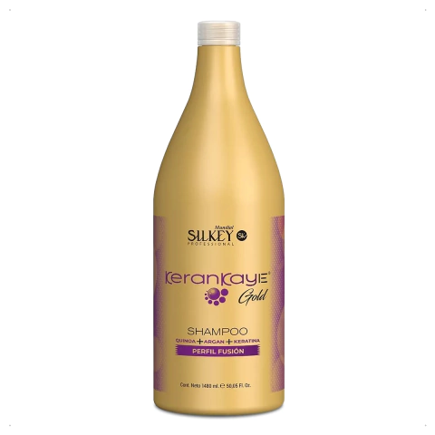Silkey - Kerankaye Gold Shampoo Perfil Fusion con Quinoa + Argan + Keratina (1480ml)