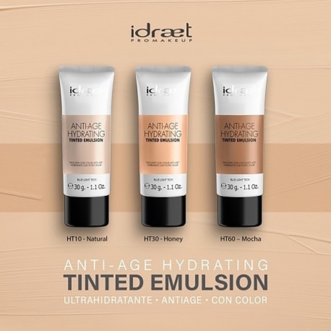 Idraet - Anti-Age Hydrating Tinted Emulsion con Filtro Solar (30g)