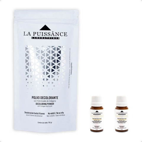 La Puissance - Polvo Decorlorante (700g) + 2 Ampollas Extra Cell Plex (Paso 5)