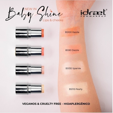 Idraet - Baby Shine Lips & Cheeks Duo Stick Iluminador en Barra Dual (6g)