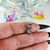Aplique para uñas - Osito con diamante en la cabeza Plateado