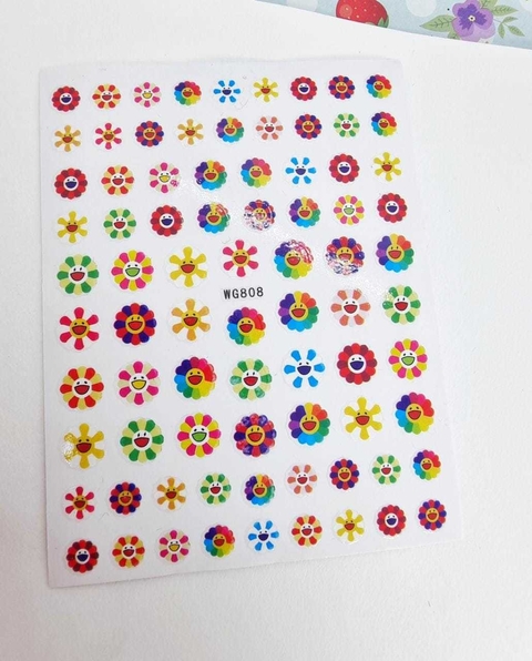 Sticker para uñas - (Takashi Murakami Flower) cod.808