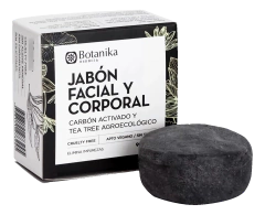 Jabón Facial y Corporal Botanika con Carbón Activado y Tea Tree 90 gr