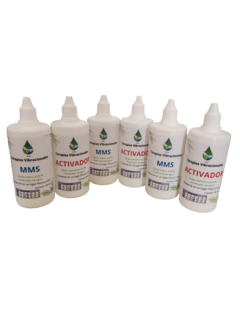 KIT MMS + ACTIVADOR con Ac. Clorhídrico Desinfectante x 100 ml c/u Pack x 3
