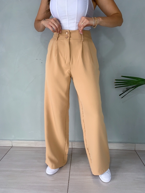 calça pantalona nude