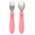 Kit Talheres Inox Garfo Colher Bebe Infantil Buba Zoo Rosa - comprar online