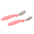 Kit Talheres Inox Garfo Colher Bebe Infantil Buba Zoo Rosa na internet