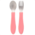 Kit Talheres Inox Garfo Colher Bebe Infantil Buba Zoo Rosa - loja online