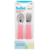 Kit Talheres Inox Garfo Colher Bebe Infantil Buba Zoo Rosa