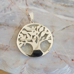 Dije en acero blanco, Arbol de la Vida