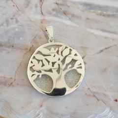 Dije en acero blanco, Arbol de la Vida en internet