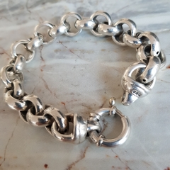 Pulsera rolo en Plata 925 Inflada con cierre marinero, 19 cm. en internet
