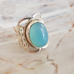Anillo en Plata y Onix Cielo en internet