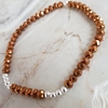 Pulsera elastizada con bolitas en Plata y cristalitos
