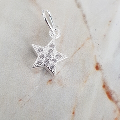 Dije estrella en Plata con Cúbic, 1,1 cm. - comprar online