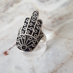 Anillo Mano en Acero Blanco - comprar online