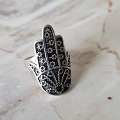 Anillo Mano en Acero Blanco en internet